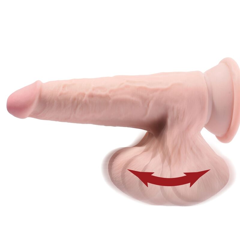 KING COCK - PLUS 3D DILDO SWINGING BALLS 24.5 CM NATURAL