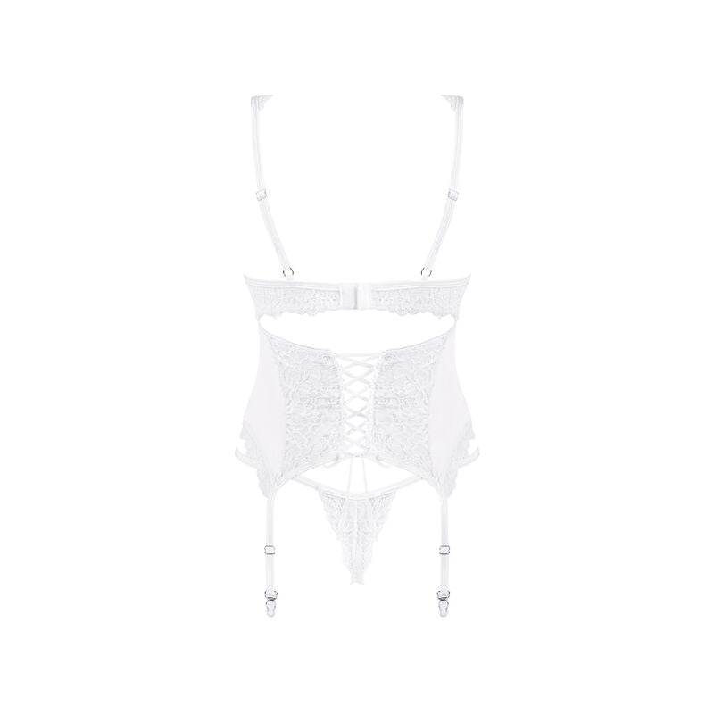 OBSESSIVE - AMOR BLANCO CORSET Y TANGA S/M