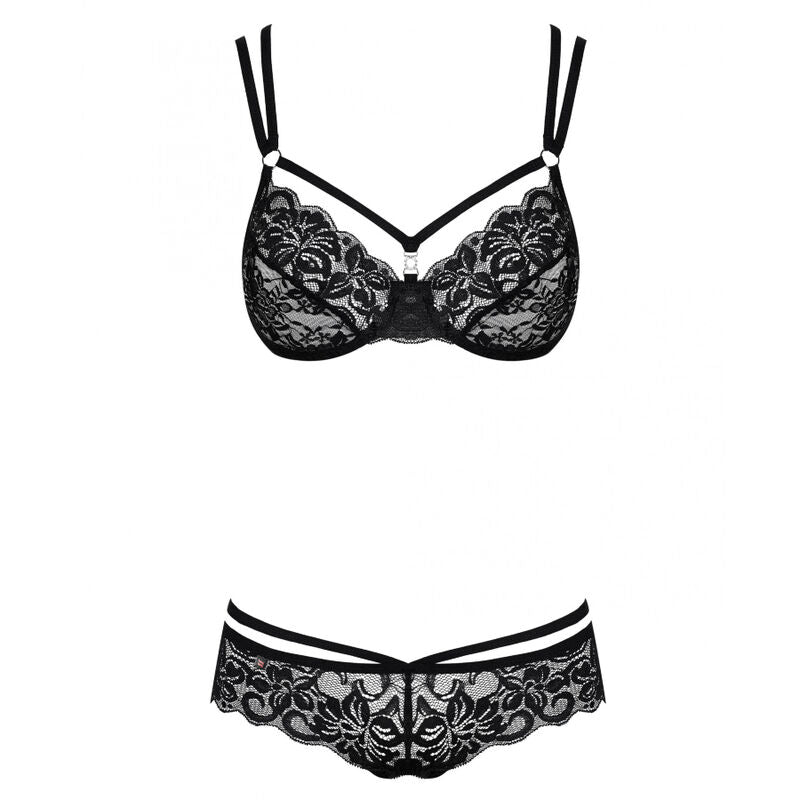 OBSESSIVE - 860 SET DOS PIEZAS NEGRO S/M