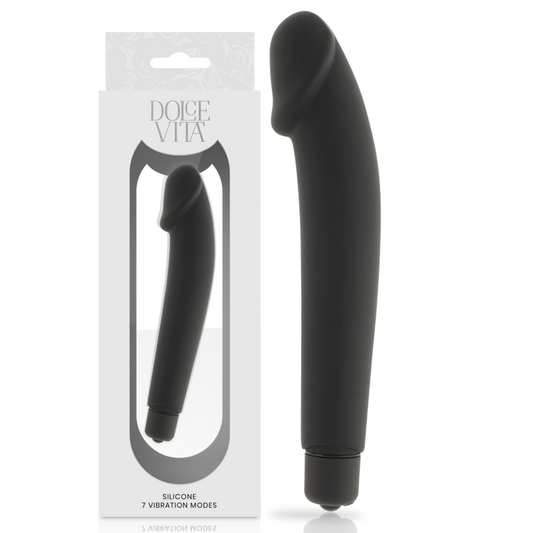 DOLCE VITA - REALISTIC VIBRADOR SILICONA NEGRO