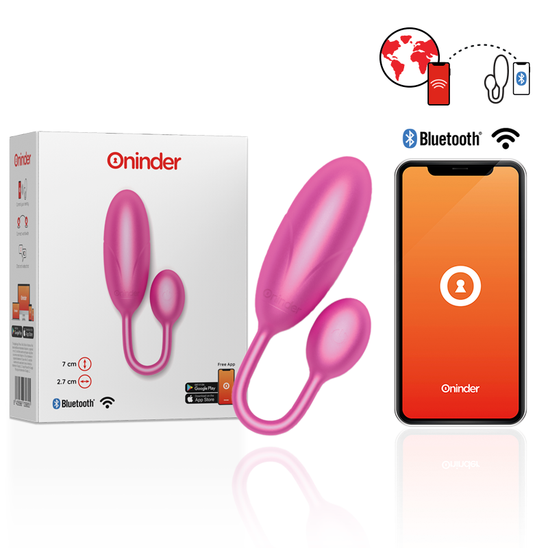 ONINDER - DENVER HUEVO VIBRADOR ROSA 7 X 2.7 CM - APP GRATUITA