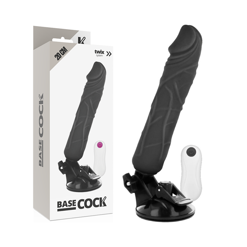 BASECOCK - VIBRADOR REALISTICO CONTROL REMOTO NATURAL 20 CM -O- 4 CM