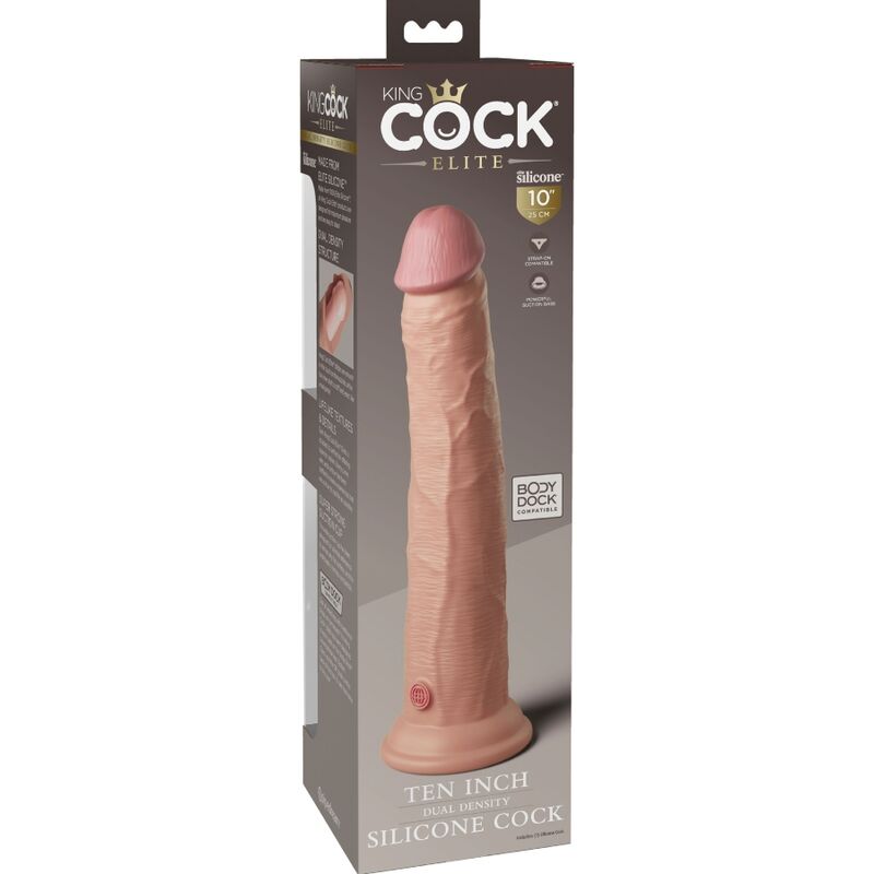 KING COCK - ELITE DILDO REALISTICO SILICONA 25.4 CM