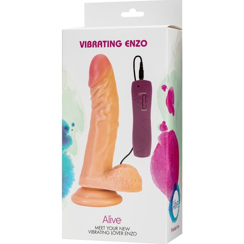 ALIVE - ENZO PENE REALISTICO VIBRADOR 21 CM