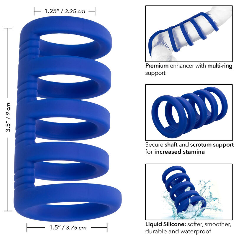 CALEXOTICS - ADMIRAL JAULA XTREME PARA PENE AZUL