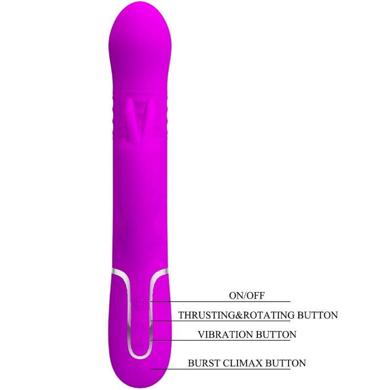 PRETTY LOVE - VIBRADOR COALE RABBIT PERLAS VIOLETA