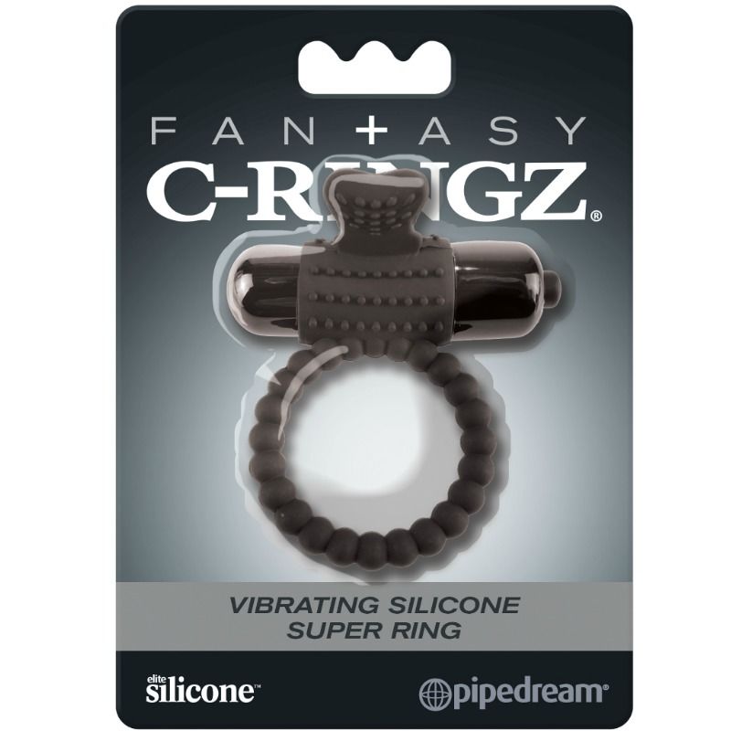 FANTASY C-RINGZ - ANILLO VIBRADOR DE SILICONA NEGRO