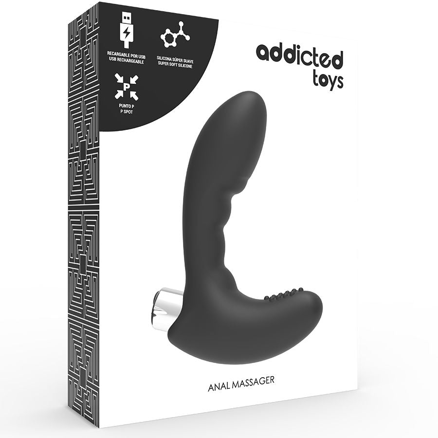 ADDICTED TOYS - VIBRADOR PROSTTICO RECARGABLE MODEL 4 - NEGRO