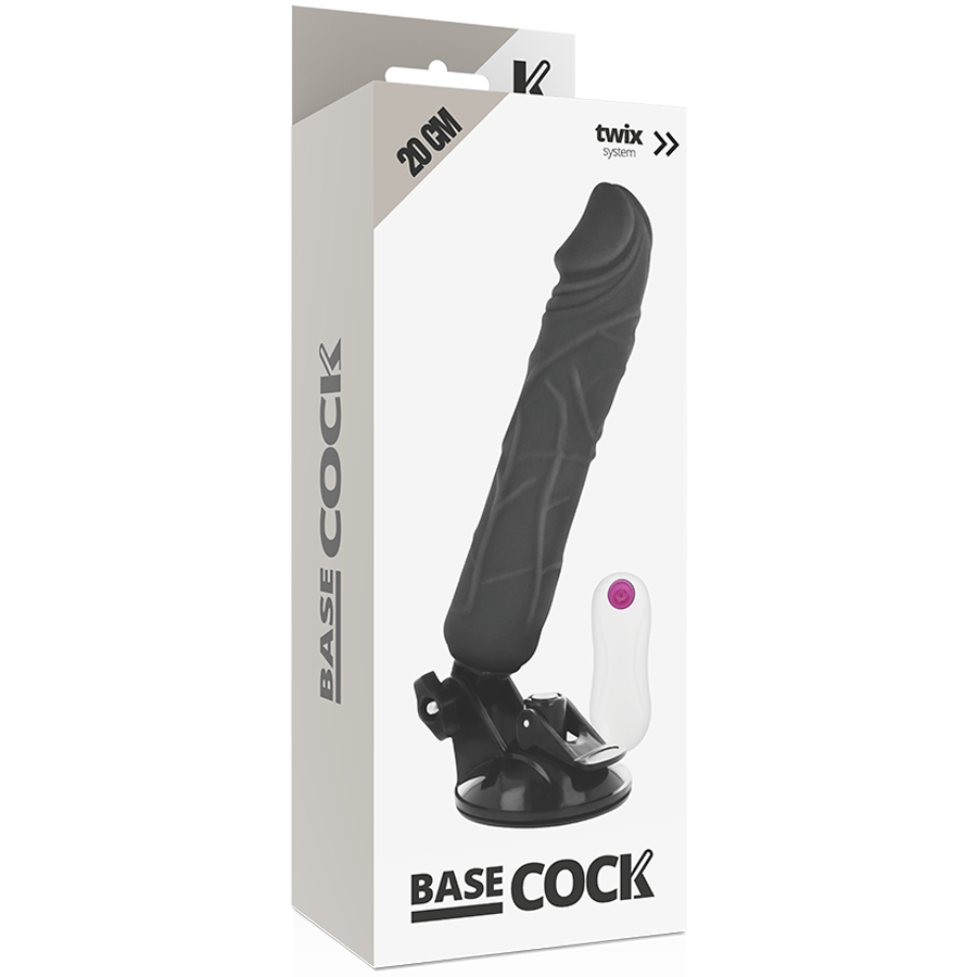 BASECOCK - VIBRADOR REALISTICO CONTROL REMOTO NATURAL 20 CM -O- 4 CM